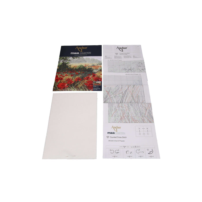 Cross Stitch Kit Maia - Host Of Poppies Cross Stitch Kits - HobbyJobby