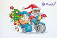 Cross Stitch Kit Merejka - Christmas Racing, K-121 Cross Stitch Kits - HobbyJobby