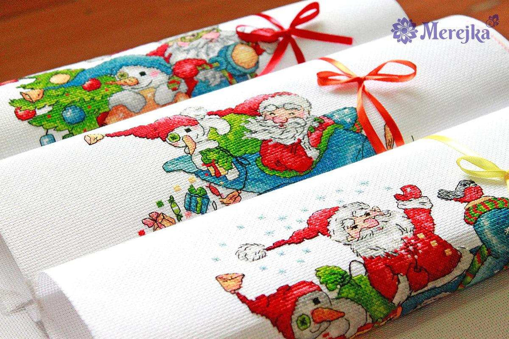 Cross Stitch Kit Merejka - Christmas Racing, K-121 Cross Stitch Kits - HobbyJobby