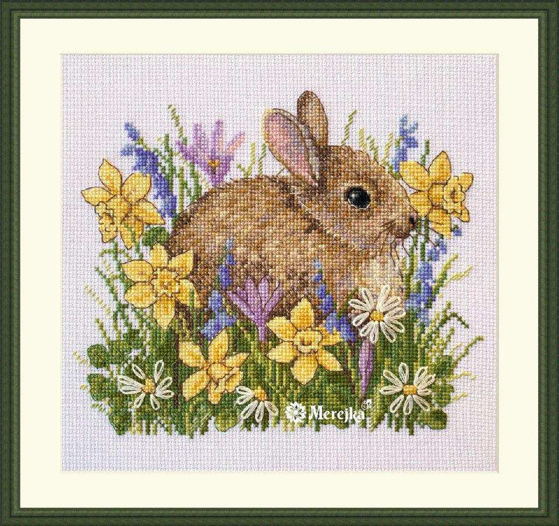 Cross Stitch Kit Merejka - Little Rabbit, K-225 Cross Stitch Kits - HobbyJobby
