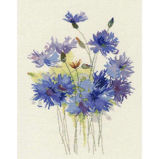 Cross Stitch Kit Oven - BLUEFLOWERS, 1541 Oven Cross Stitch Kits - HobbyJobby