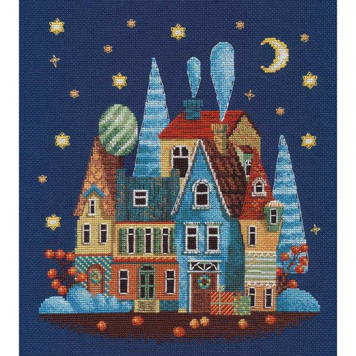 Cross Stitch Kit Oven - Frosty night, S1483 Oven Cross Stitch Kits - HobbyJobby