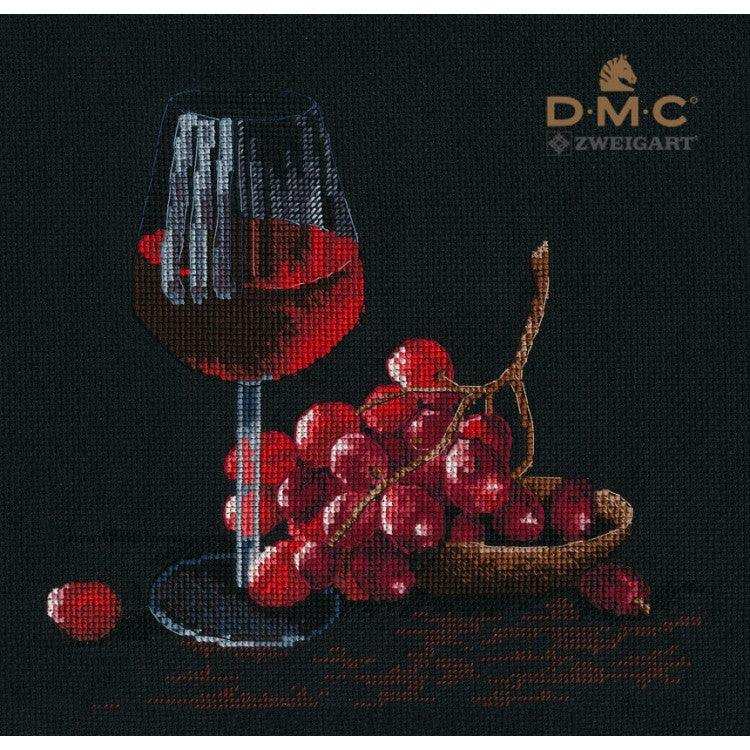 Cross Stitch Kit Oven - Glass of wine Oven Cross Stitch Kits - HobbyJobby