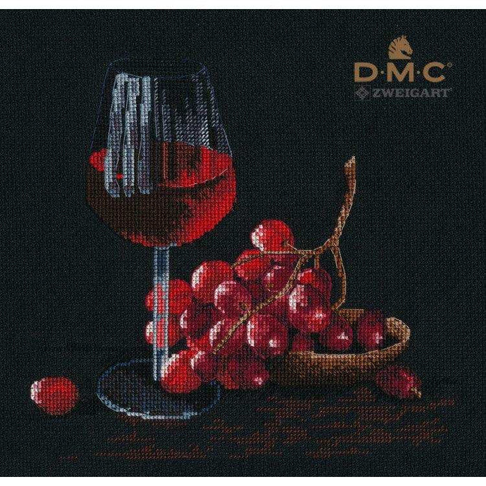 Cross Stitch Kit Oven - Glass of wine Oven Cross Stitch Kits - HobbyJobby