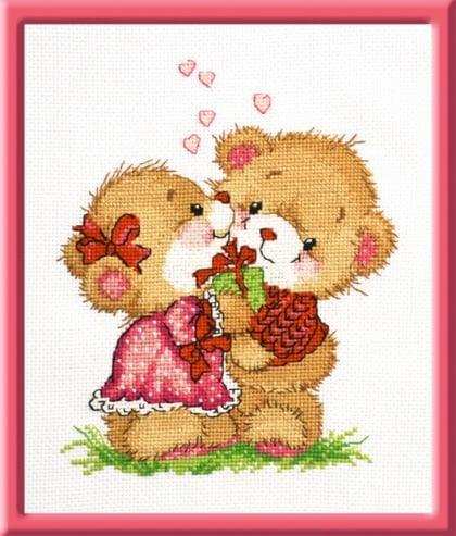 Cross Stitch Kit Oven - Happy Together, S710 Oven Cross Stitch Kits - HobbyJobby