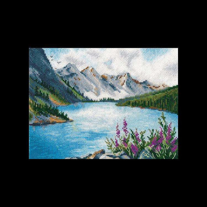 Cross Stitch Kit Oven - Mountain Lake, 1506 Oven Cross Stitch Kits - HobbyJobby