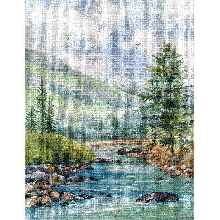 Cross Stitch Kit Oven - MOUNTAIN RIVER, 1548 Oven Cross Stitch Kits - HobbyJobby