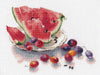 Cross Stitch Kit Oven - Still life with Watermelon Oven Cross Stitch Kits - HobbyJobby