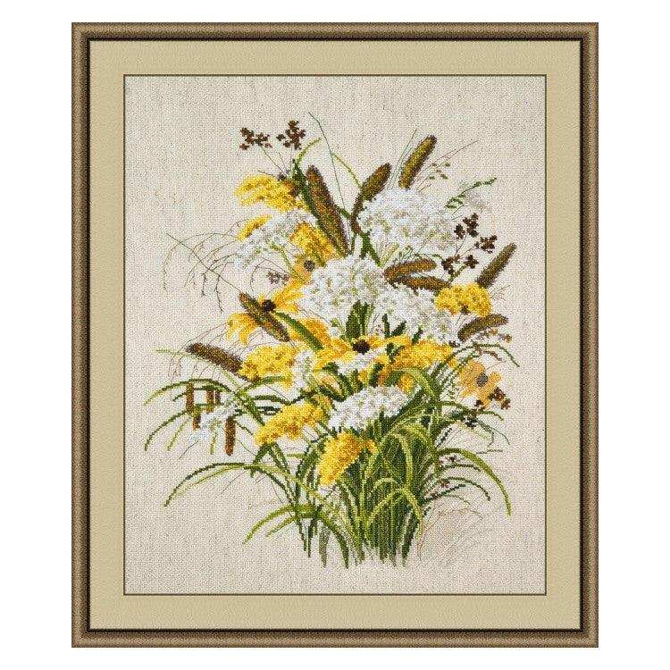 Cross Stitch Kit Oven - Summer Bouquet Oven Cross Stitch Kits - HobbyJobby