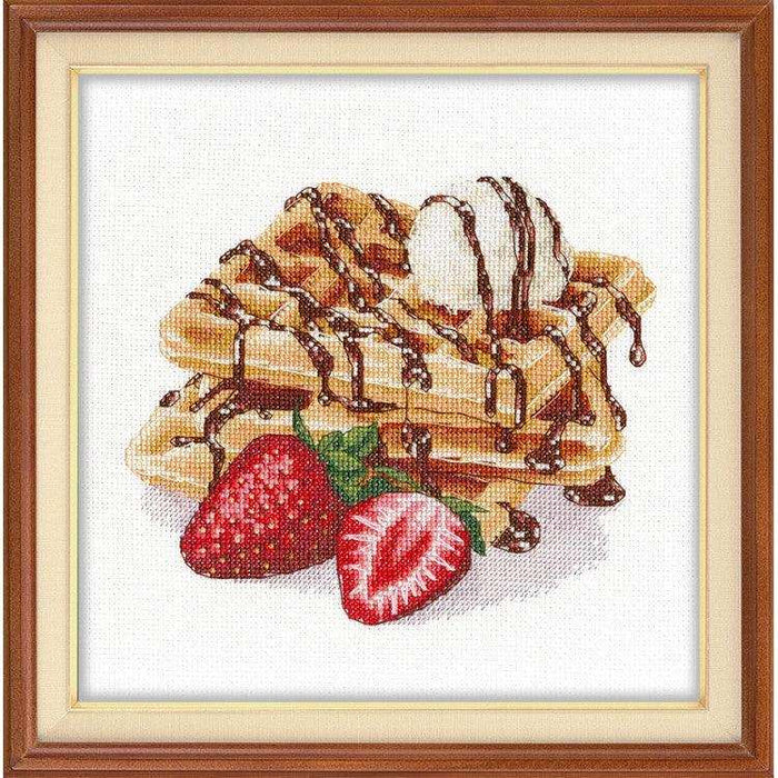 Cross Stitch Kit Oven - Viennese Waffles Oven Cross Stitch Kits - HobbyJobby
