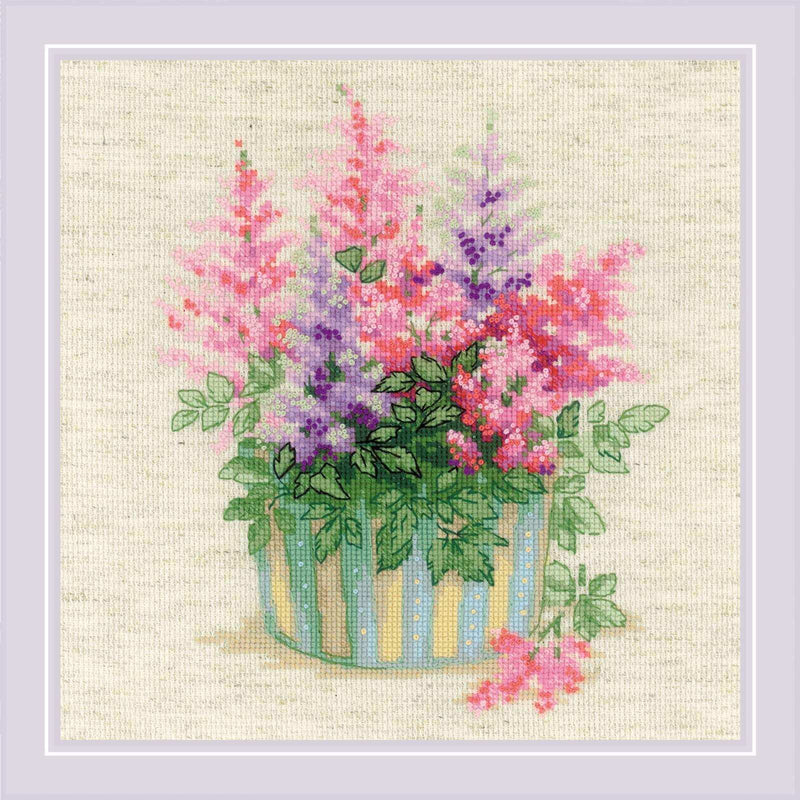 Cross Stitch Kit Riolis - Astilbe, R2059 Cross Stitch Kits - HobbyJobby