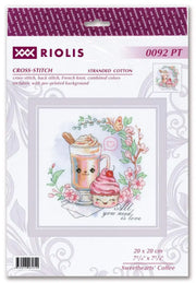 Cross Stitch Kit Riolis - Sweethearts' Coffee, 0092PT Cross Stitch Kits - HobbyJobby