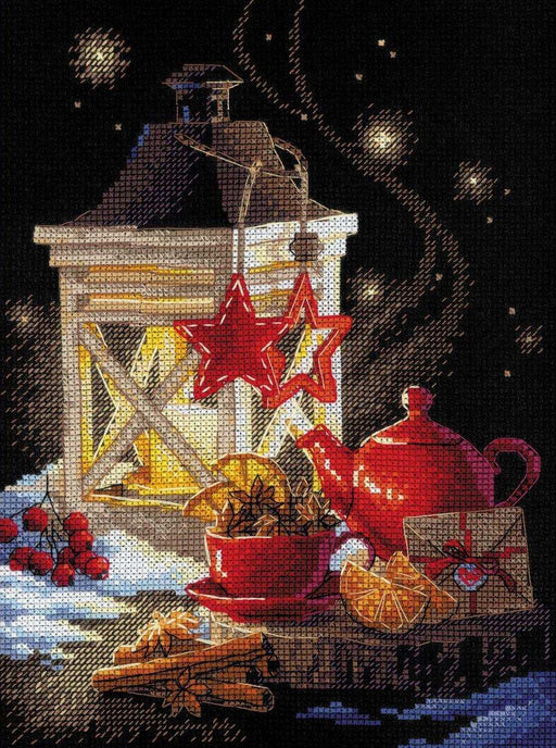 Cross Stitch Kit Riolis - Winter Tea Time, R1977 Cross Stitch Kits - HobbyJobby
