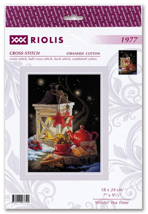 Cross Stitch Kit Riolis - Winter Tea Time, R1977 Cross Stitch Kits - HobbyJobby