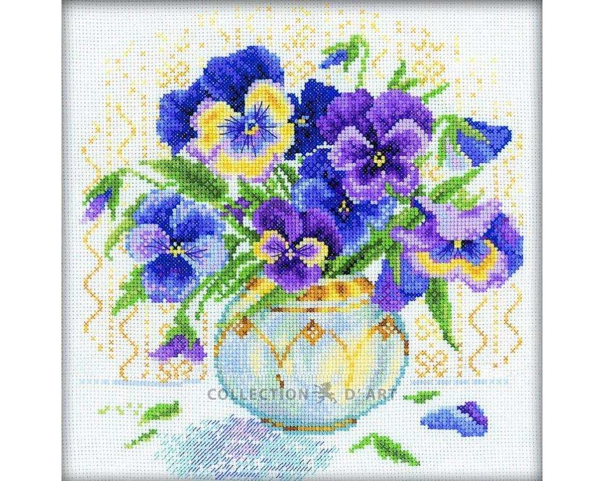 Cross Stitch Kit RTO - "Pansies" Cross Stitch Kits - HobbyJobby