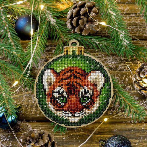 Cross Stitch Kit with Beads on Wood Wonderland Crafts Wooden Kits - HobbyJobby