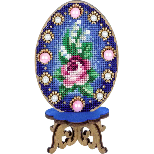 Cross Stitch Kit with Beads on Wood Wonderland Crafts Wooden Kits - HobbyJobby