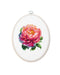 Cross Stitch Kit with Hoop Included Luca-S - BC205 ’’Coral Charm’’ Peony Cross Stitch Kits - HobbyJobby