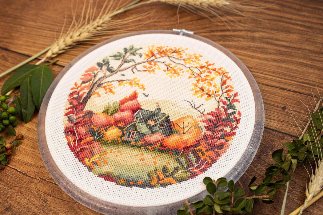 Cross Stitch Kit with Hoop Included Luca-S - The Autumn Cross Stitch Kits - HobbyJobby