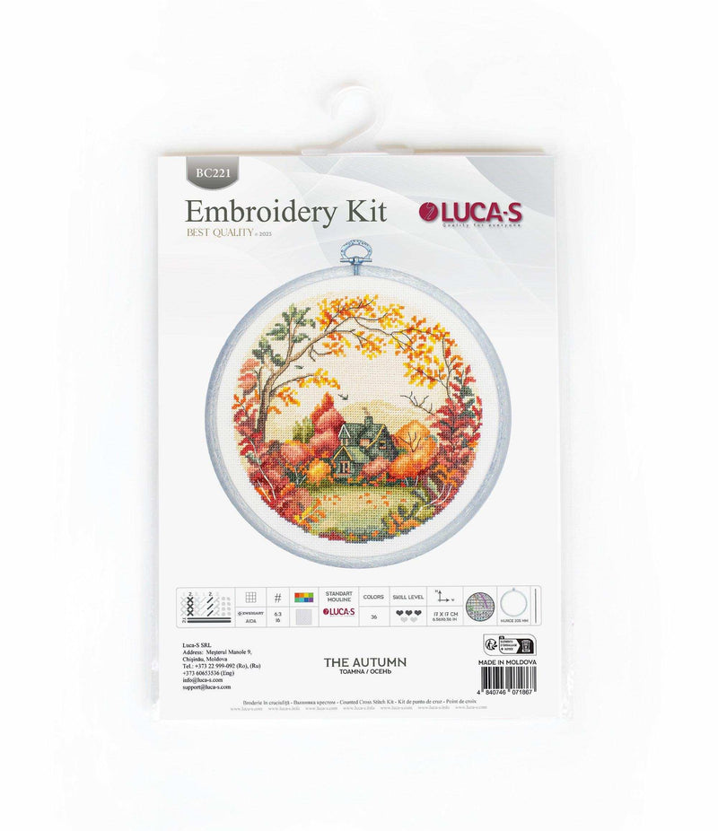 Cross Stitch Kit with Hoop Included Luca-S - The Autumn Cross Stitch Kits - HobbyJobby
