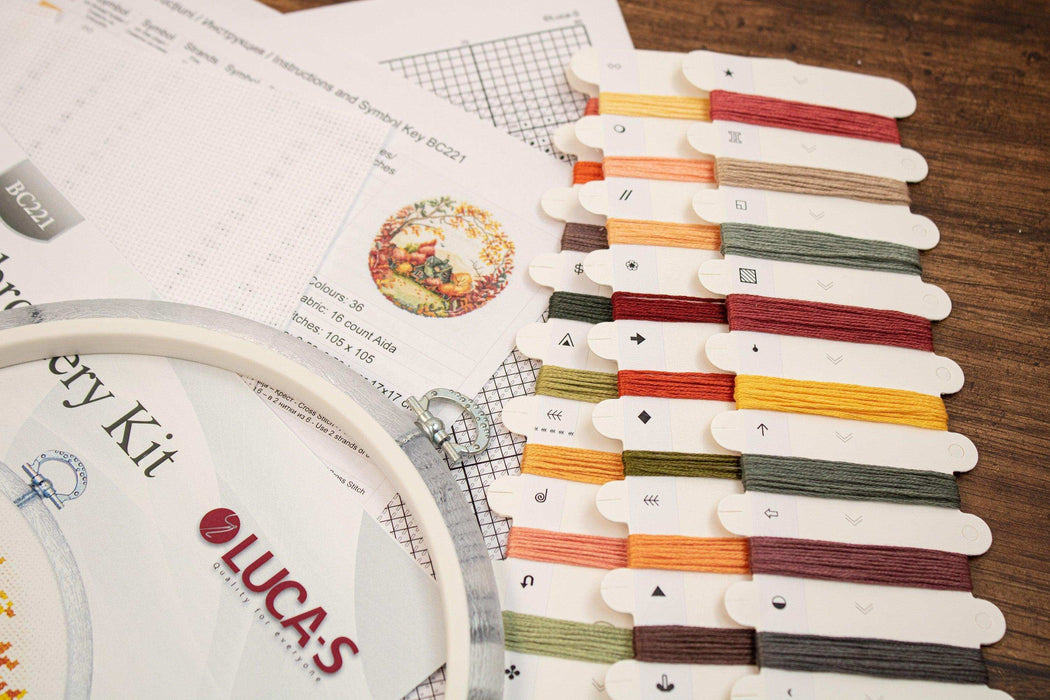 Cross Stitch Kit with Hoop Included Luca-S - The Autumn Cross Stitch Kits - HobbyJobby