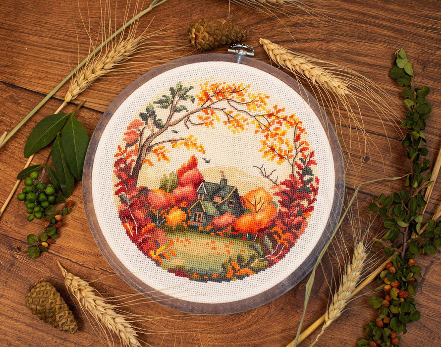 Cross Stitch Kit with Hoop Included Luca-S - The Autumn Cross Stitch Kits - HobbyJobby