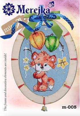 Cross Stitch Kit with Wooden Frame - Merejka, M-005 Cross Stitch Kits - HobbyJobby