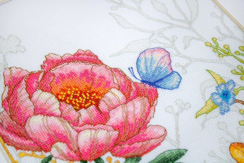 Cross Stitch Pattern Luca-S - Flowers and Butterflies, P4019 - HobbyJobby