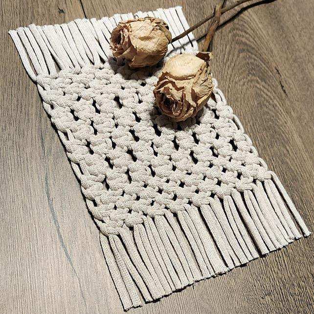 DIY Free MacramŽ Pattern Glass Coaster Roma Hoooked Pattern - HobbyJobby