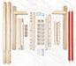Floor-standing type wooden embroidery stand - Luca-S