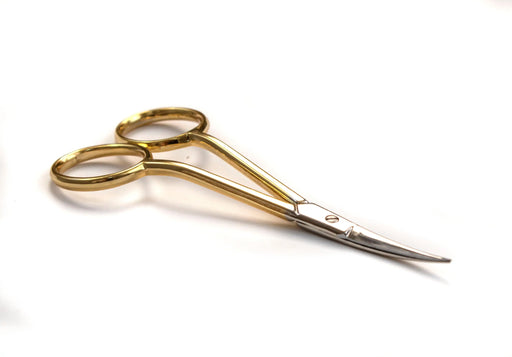 Gold Plated Double Curved Scissors - Madeira Scissors - HobbyJobby