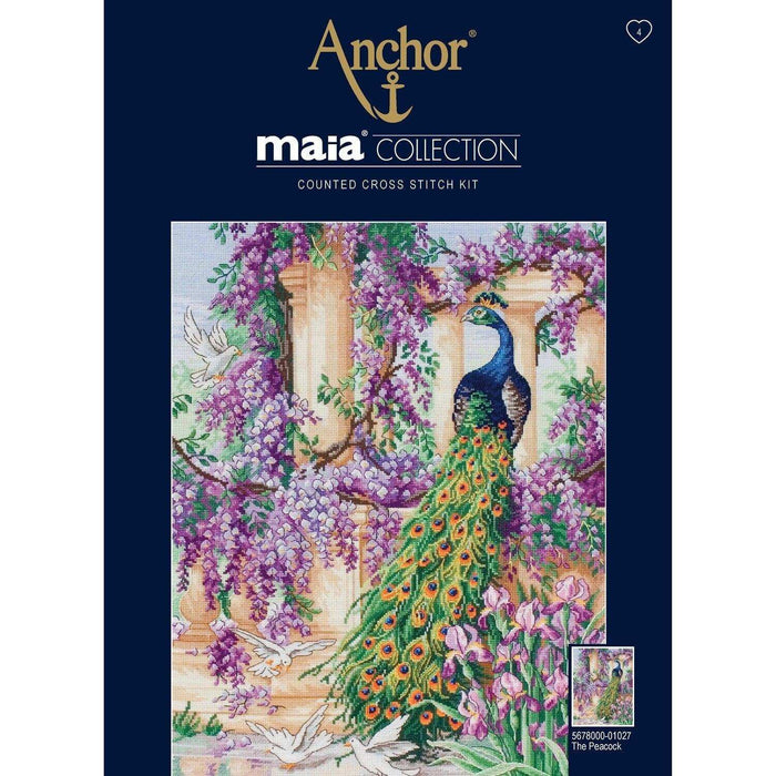 Maia Cross Stitch Kit - The Peacock - HobbyJobby