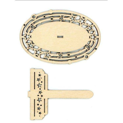 MP Studia Frame Brown Circle Medium Stand "Stars" MP Studia Wooden Kits - HobbyJobby