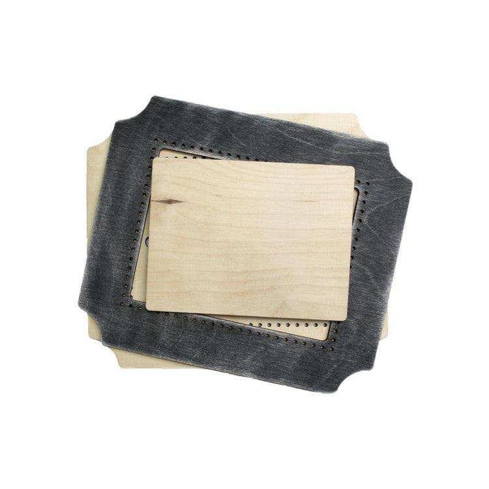 MP Studia Frame Gray-Blue Rectangle Large MP Studia Wooden Kits - HobbyJobby
