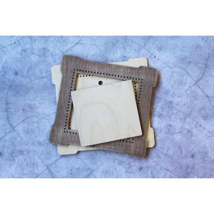 MP Studia Frame Gray-Blue Square Small MP Studia Wooden Kits - HobbyJobby