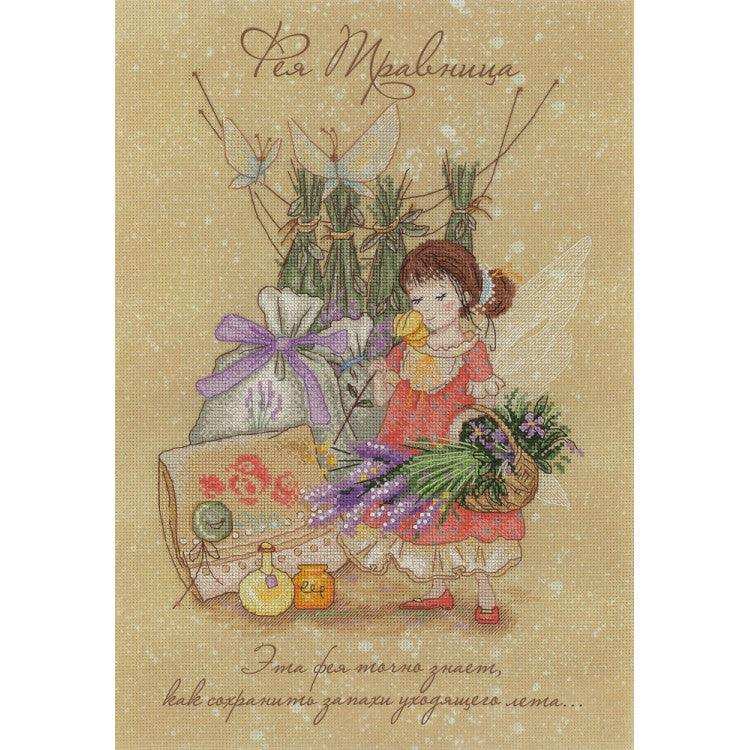 MP Studia Kits on Designer Canvas - Herb Fairy MP Studia Cross Stitch Kits - HobbyJobby
