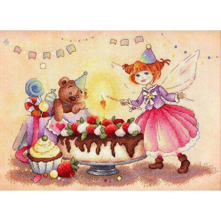 MP Studia Kits on Designer Canvas - Perky Birthday MP Studia Cross Stitch Kits - HobbyJobby