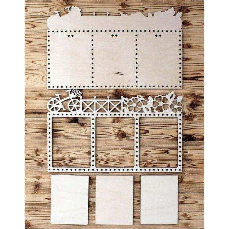 MP Studia Triple Frame "Flowers - Bike" MP Studia Wooden Kits - HobbyJobby