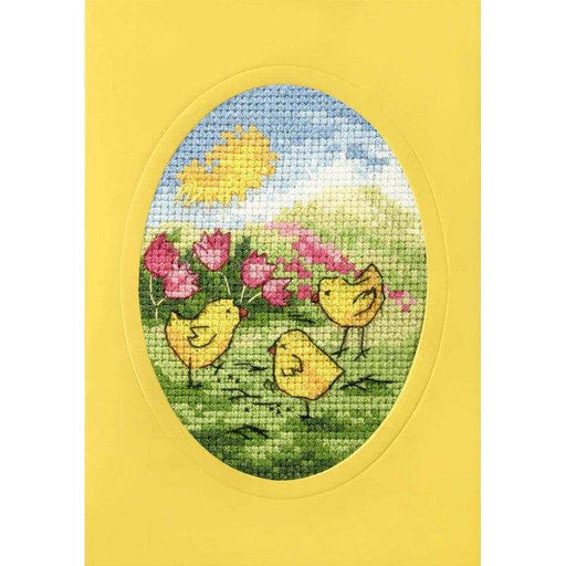 Orchidea Cross Stitch Handmade Card Chickens Orchidea Cross Stitch Kits - HobbyJobby