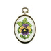 Orchidea Cross-Stitch Kit With Plastic Frame Pansy 5,5X7 CM Orchidea Cross Stitch Kits - HobbyJobby