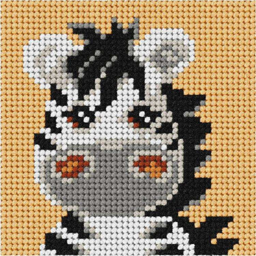 Orchidea Half Stitch Complete Needlepoint Zebra Orchidea Cross Stitch Kits - HobbyJobby