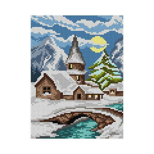 Orchidea Tapestry Canvas Winter Landscape 18X24 CM Orchidea Printed Canvas - HobbyJobby
