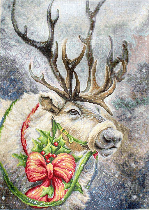 Petit Point Kit Luca-S - Christmas Deer, G598 - HobbyJobby