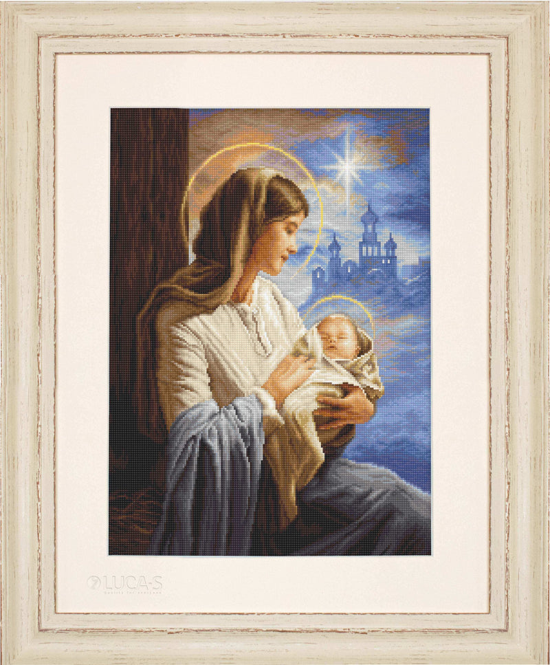 Petit Point Kit Luca-S - Saint Mary and The Child, GOLD Collection, G617 Petit Point Kits - HobbyJobby