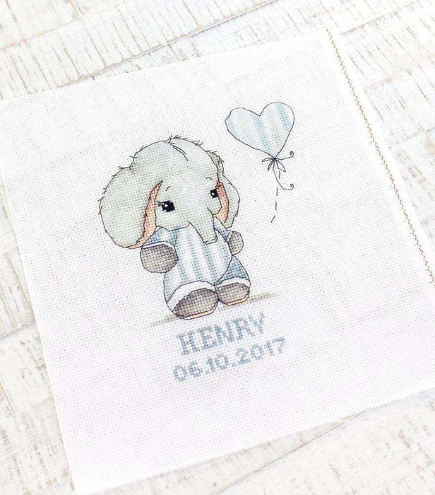 Pillow Cross Stitch Kit Luca-S - Baby Boy, PB187 Cushion Kits - HobbyJobby