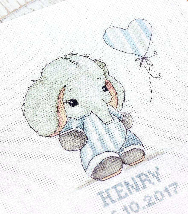 Pillow Cross Stitch Kit Luca-S - Baby Boy, PB187 Cushion Kits - HobbyJobby