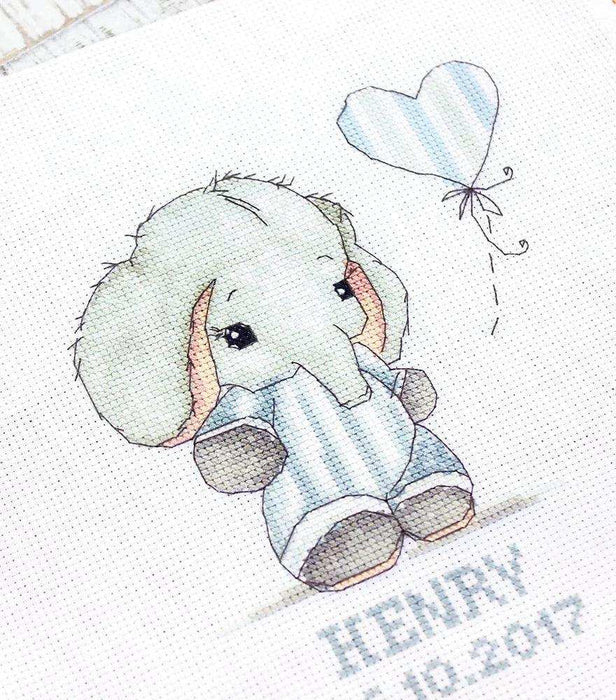 Pillow Cross Stitch Kit Luca-S - Baby Boy, PB187 Cushion Kits - HobbyJobby