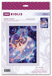 Riolis Cross Stitch Kit - Pegasus Constellation Cross Stitch Kits - HobbyJobby