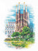 Riolis Cross Stitch Kit - Sagrada Familia Cross Stitch Kits - HobbyJobby