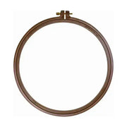 Round Embroidery Hoop - Wood Effect Plastic Hoops Hoops - HobbyJobby